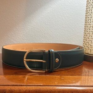 The Tailored Sportsman Dark Green Leather Belt